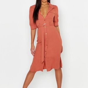 Boohoo midi shirt dress